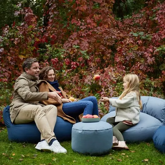 Luckysac Round Big Beanbag Chair Wholesale Indoor Outdoor Waterproof Beanbag puff Lounge