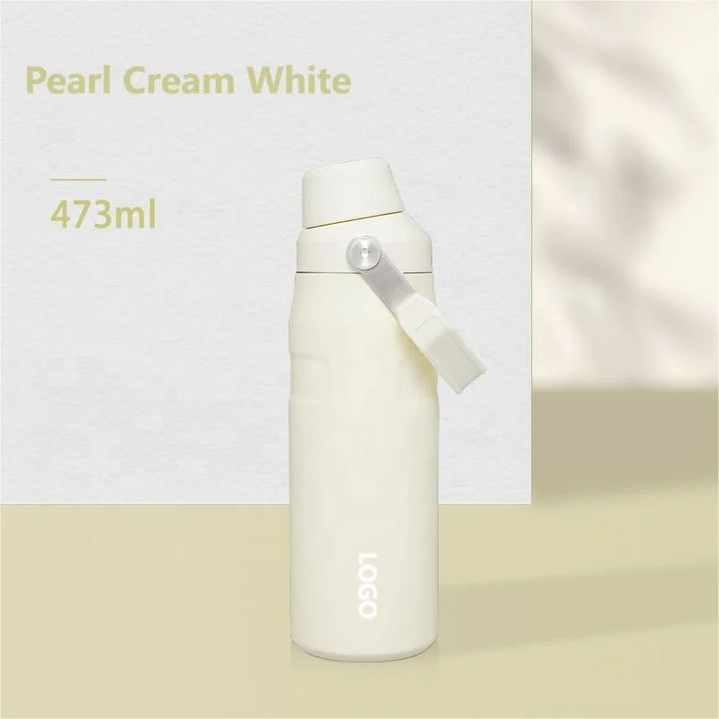 Large Capacity Coffee Cup With Handle 16oz 24oz Double Wall Vacuum Insulated Stainless Steel Thermos Cup