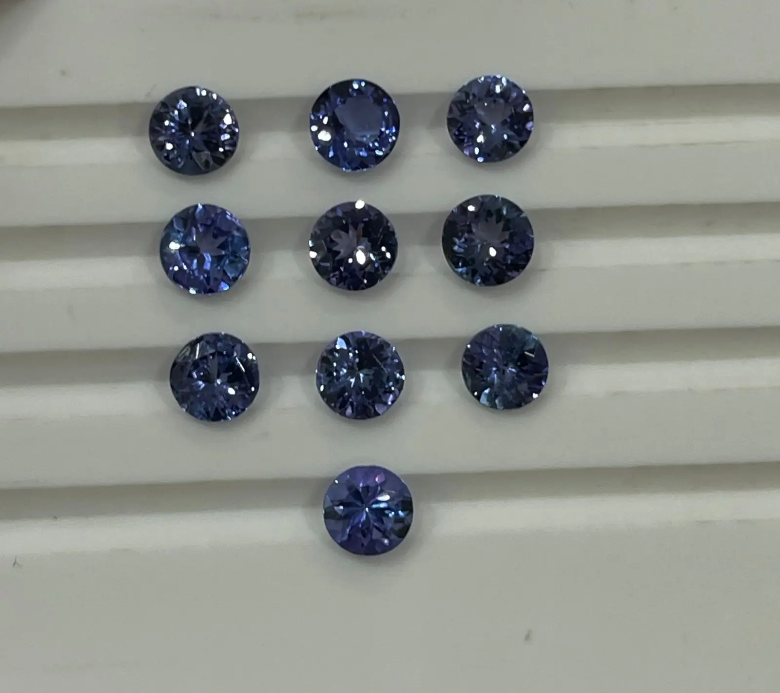 Natural Tanzanite Gemstone Loose Calibrated Brilliant Cut Rounds Tanzanite Gemstone Handmade Bulk Product