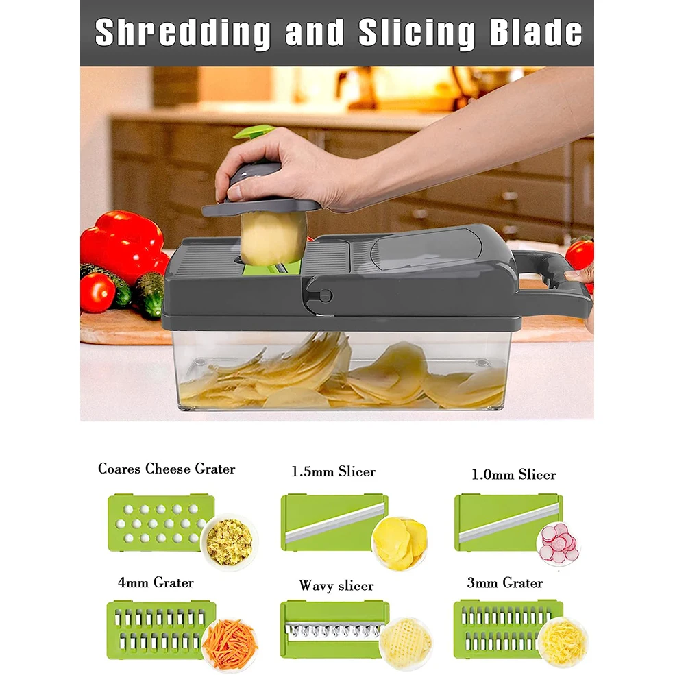 Hot Selling 14/16 Vegetable Chopper Multifunctional Kitchen Food Fruits Slicer Cutter Fruits Vegetables Top Tools Your Kitchen