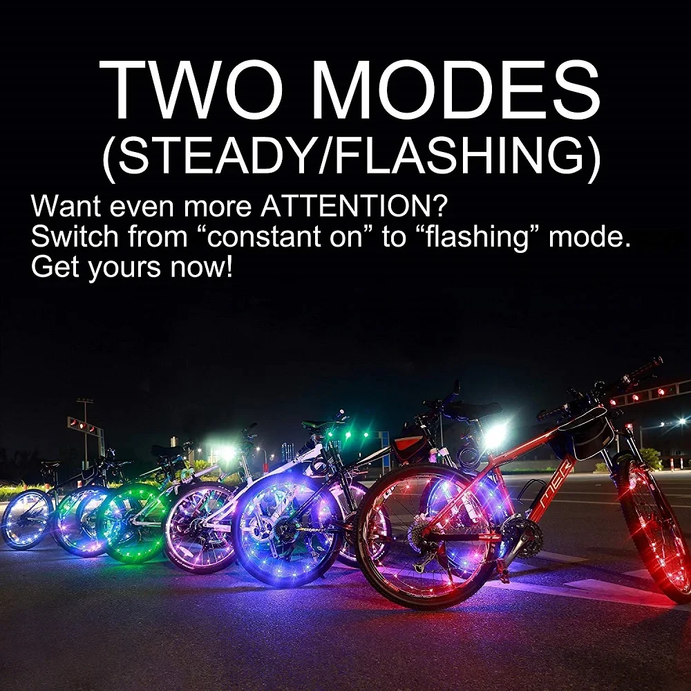 Waterproof Bright Bicycle Tire Lights Strip Safety Spoke Lights LED Bike Wheel Light