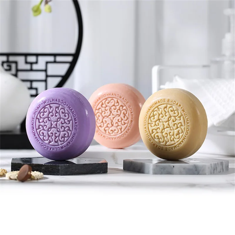 factory wholesale Herbal extract Soap Red Ginseng Comfrey Sandalwood Handmade Soap Set