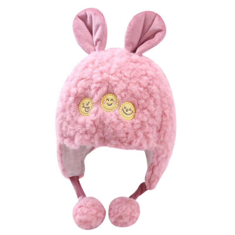 The new baby girl outdoor windproof cartoon cute toddler winter warm baby hat