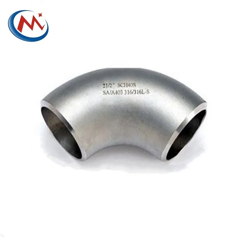 Stainless steel 304 316L butt-weld fittings BW LR long radius 90 Degree elbow welding elbow 45 degree 90 degree