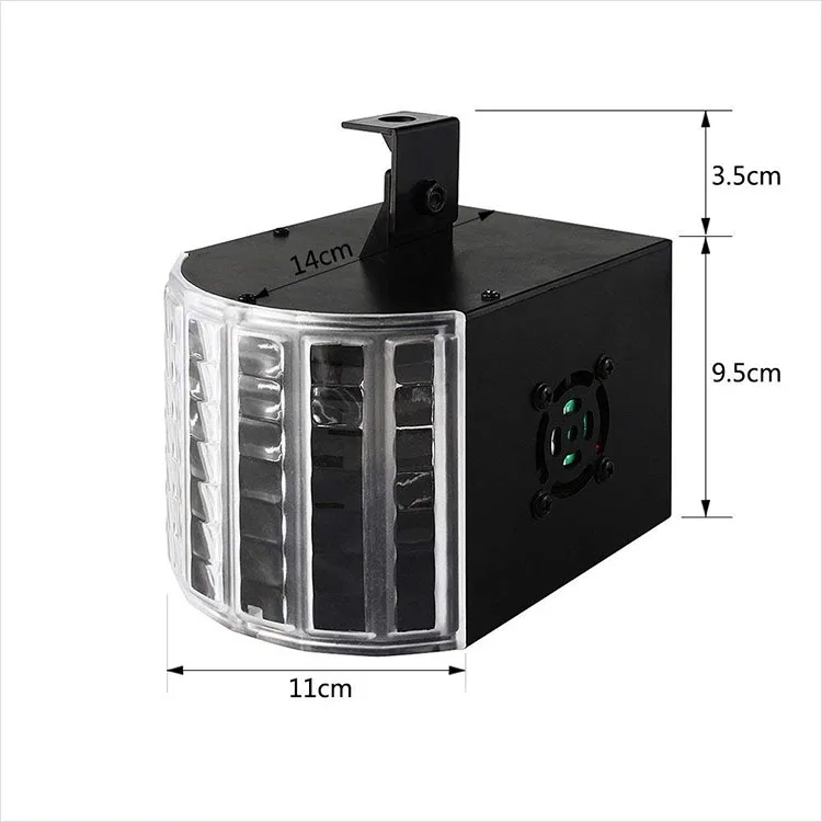 Remote Control High Brightness 6*3w Mini LED Derby Butterfly Light DJ Disco Party Lighting