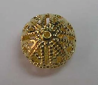 Gold Plated Jewelry Finding Beads Brass Filigree Beads