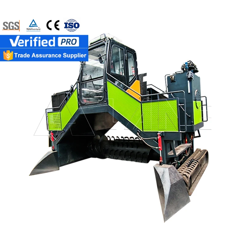 LANE Large Coffee Waste Windrow  Cow Manure Compost Turner Machine Self Propelled Composter Compost Processing Tool