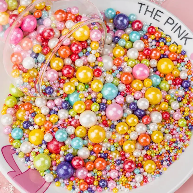 Factory Price Gold Silver Colorful Round Edible Sugar Pearl Sprinkles for Birthday Wedding Cake Decoration Edible Sprinkle Candy
