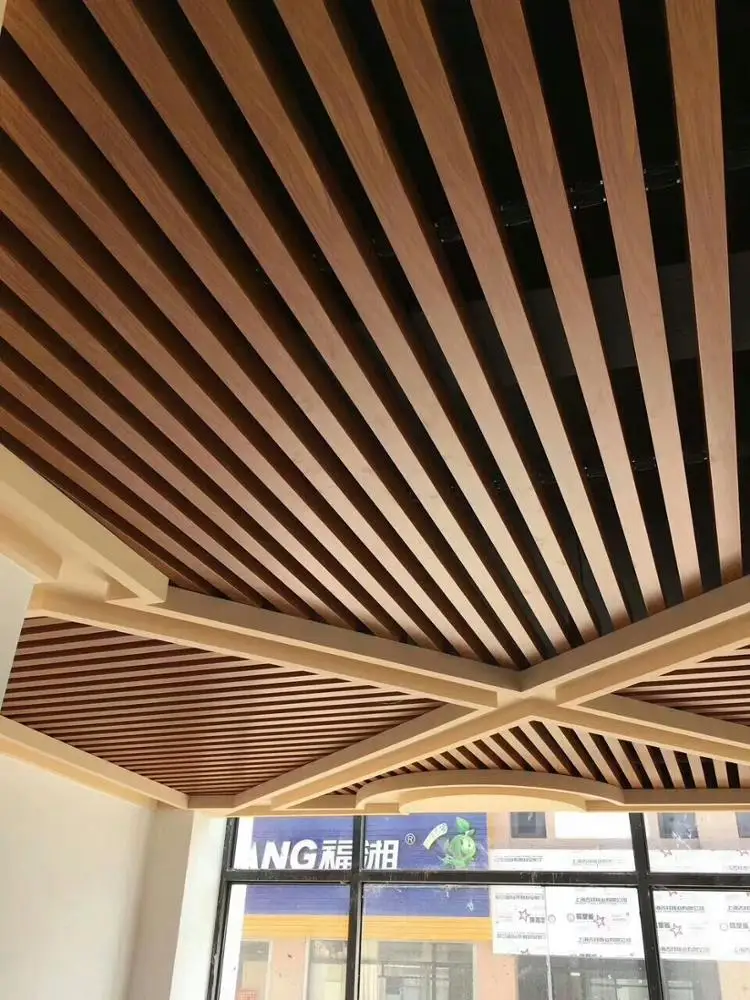 Heat transfer printing aluminum wood screen decoration metal ceiling