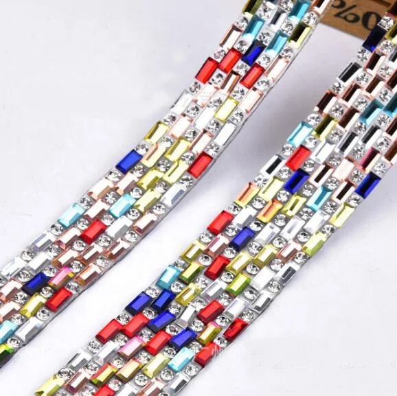 Декоративные хрустальные стразы с теплопередачей утюжок на алмазной цепочке двора отделка горячей фиксации 3 см