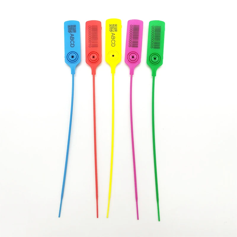PS-019  disposable plastic seal barcoded straps plastic seals of bag