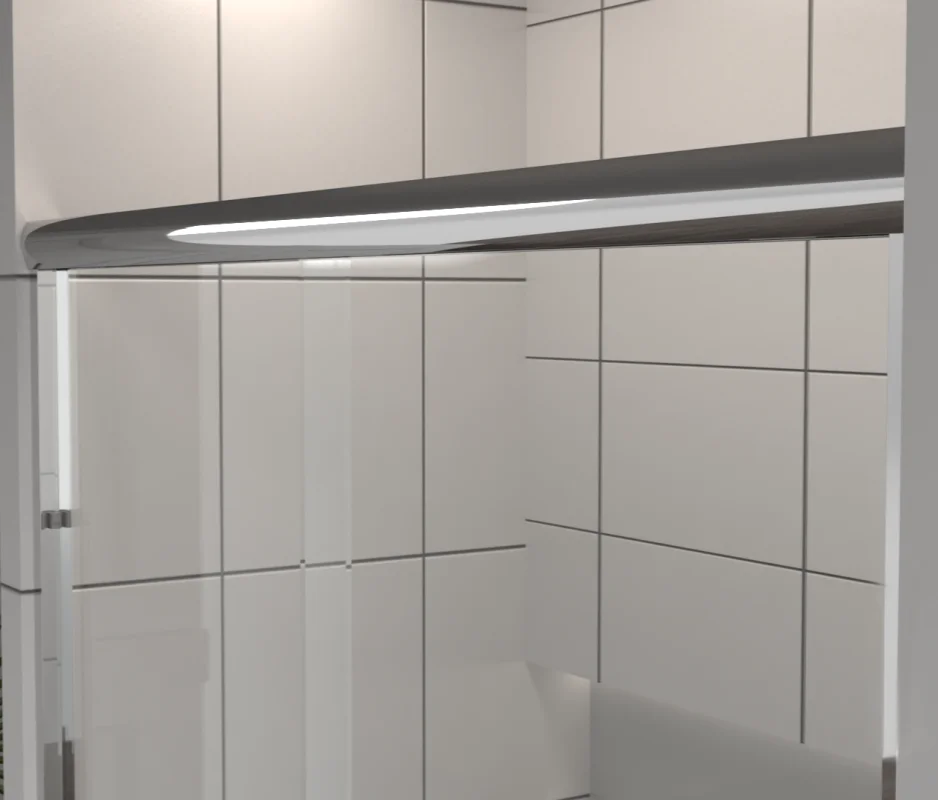 Factory Price Chrome Shower Enclosure Double Sliding Door Tempered Glass Shower Partition Shower Door