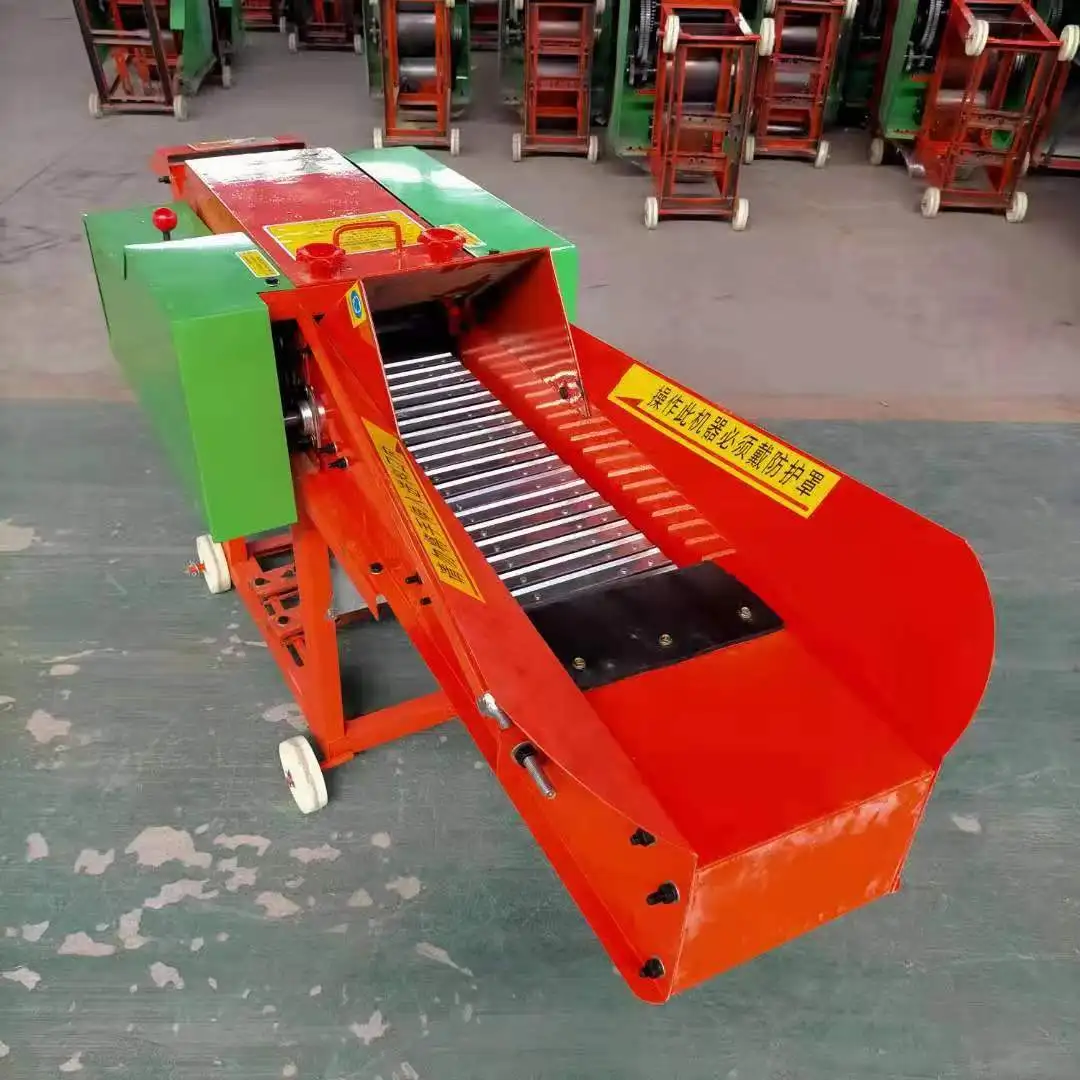 Homemade Picadora De Forraje Pasto Mini Hay Straw Grass Cutting Chopper Grinder Four Blades Chaff Cutter Machine For Animal Feed