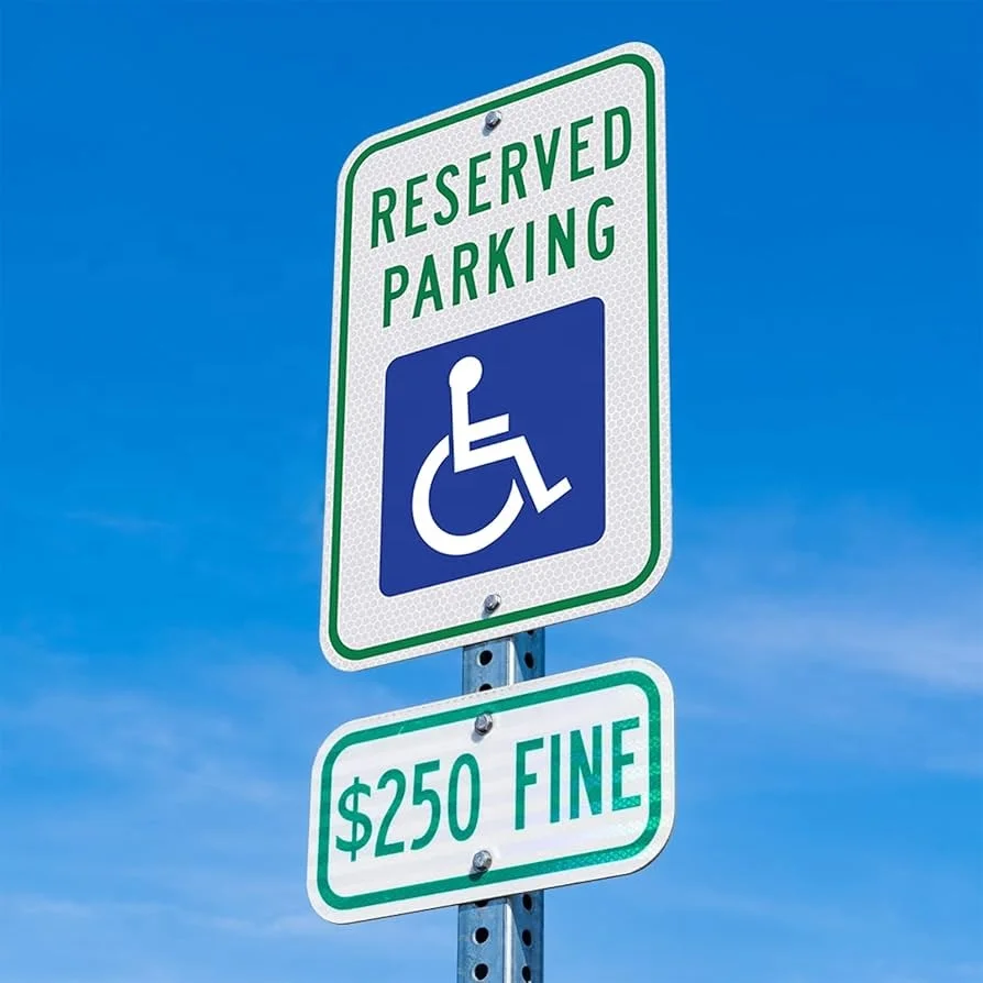 Securun Parking Sign-18 x 12 inch Aluminum Sign, with ADA Accessibility Symbol