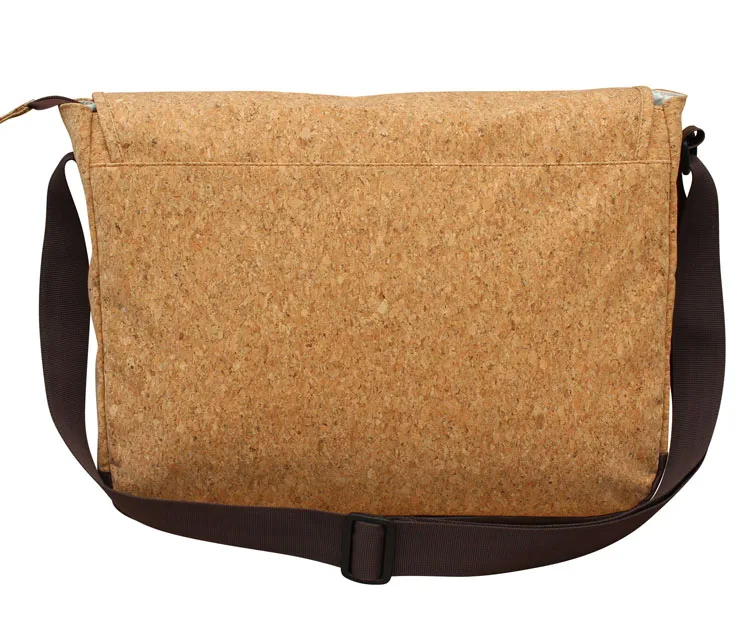 Custom recycled fabric natural cork shoulder bag