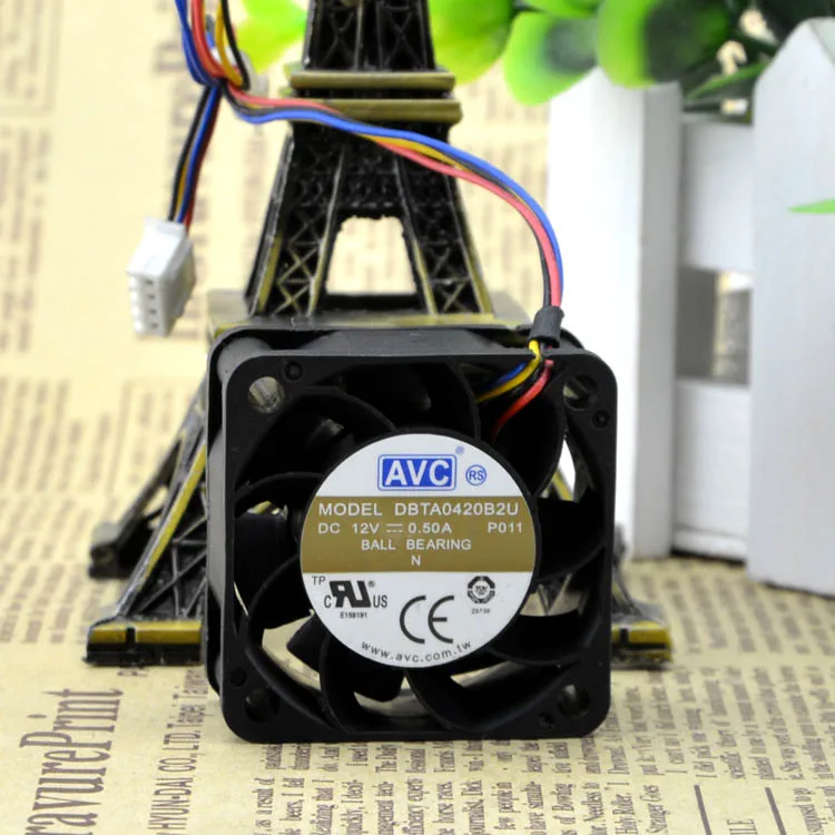 Avc 4020 Dbta0420b2u 12v 0.50a Dc 12volt Fan 4pin Pwm 40x40x20mm Axial Flow Cooling Fan Ball Bearing Brushless Fan