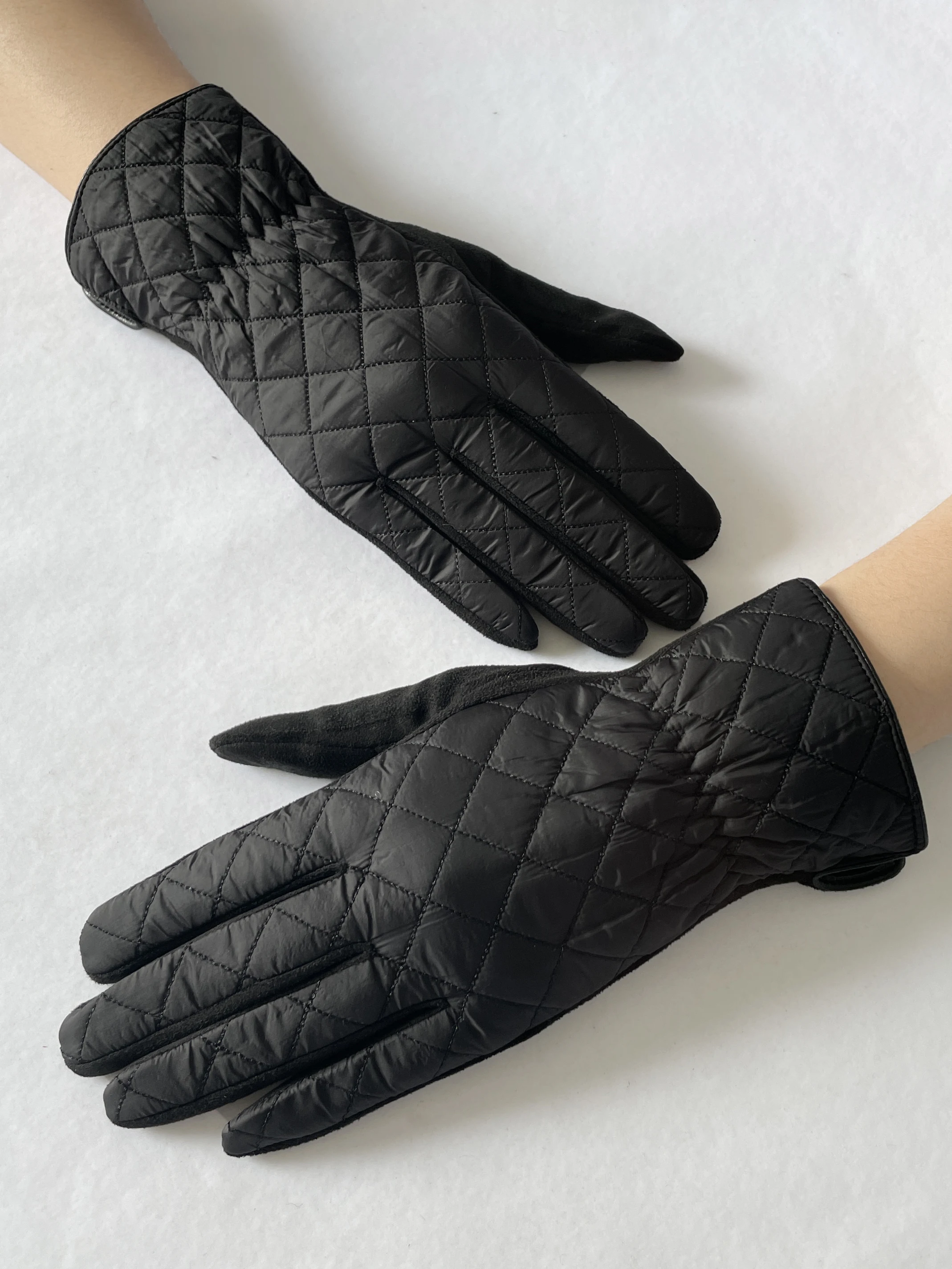 BSCI Manufacturer Custom Down Cloth Black Men Touch Screen Winter Thicken  Gloves