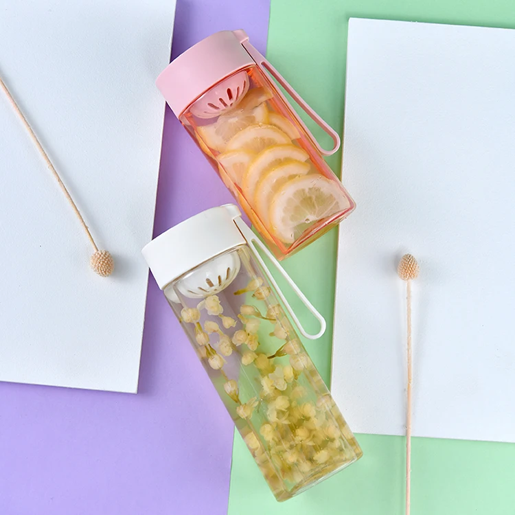 
Grink factory direct sales new arrival 400ml plastic tea fruit infuser bottle with lid 