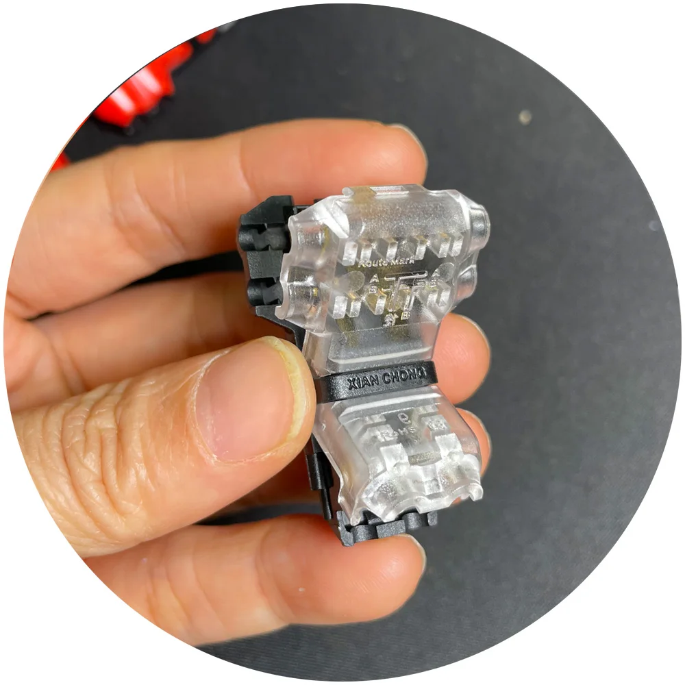 T1 T2 H1 H2 D1 D2 T1A T2A H3 Red Transparent Non Peeled Solderless Fast Quick Splice Snap Wire Connector for Led Light