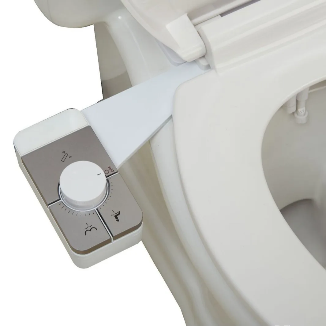 Factory Price  One Piece  Non Electric Bidet with bar Code  Cold Water Toilet Bidet with Brass Angle and SS Horse