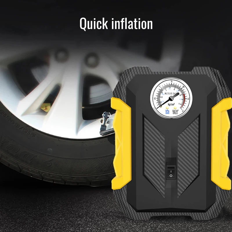 CARSUN PowerTiger Car 12V Portable Tyre Air Compressor Motorcycle Tire Inflators Mini 150 PSI Tire Pump for Cars Inflator Pump