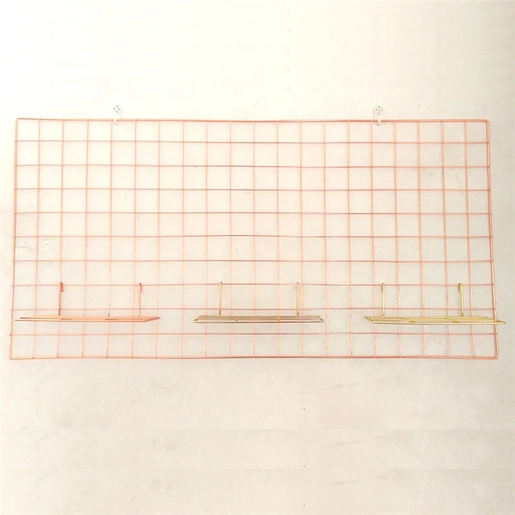 Wire wall grid panel home decorative gold metal grid metal display grid panels MP-51