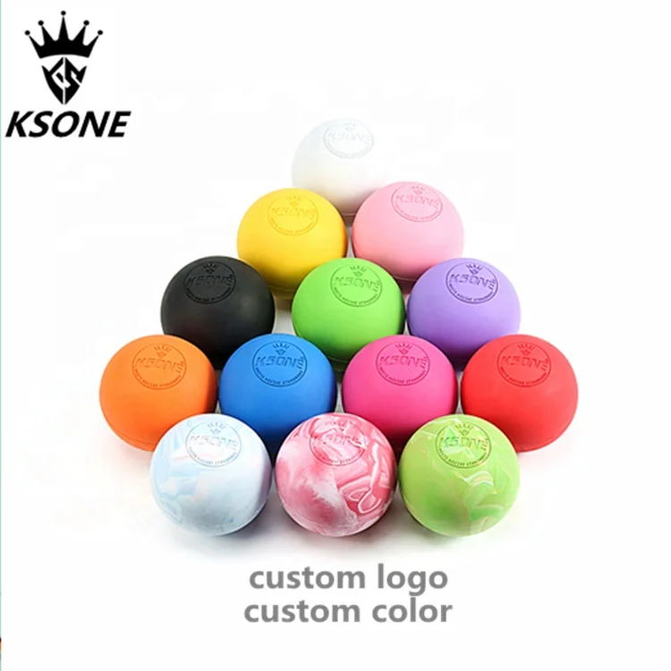 High Quality Custom Logo Natural Rubber Muscle Myofascial Lacrosse Massage Ball