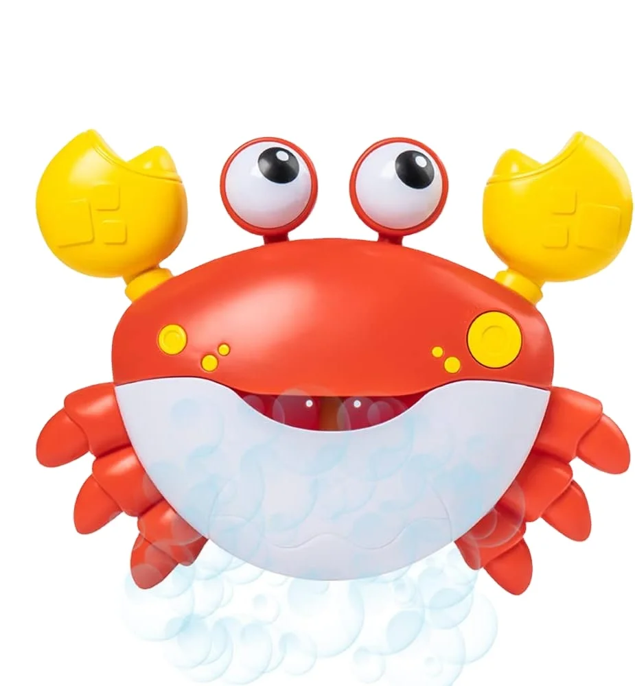 Hot Sales Cartoon Crab Bubble Blower For Kids Bath Toy Bubble Maker Tub Bubble Maker Crab Bath Toy With Music