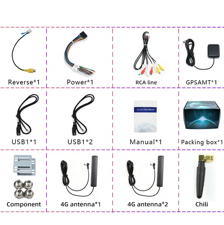 Universal car DVD player 9 inch Double DIN car video Android GPS 8- Core 4+64GB 4G Carplay DSP/RDS multimedia