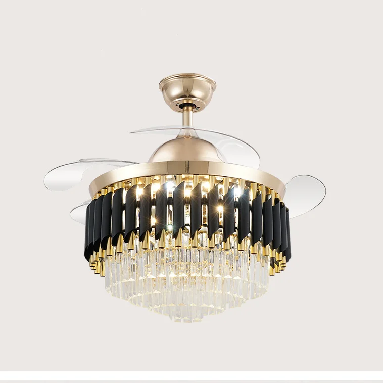  42 inch 96W Crystal fan with light and remote control chandelier ceiling lamp