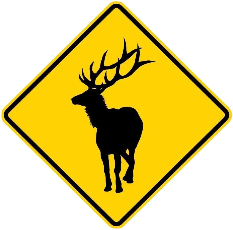 Hot Selling Elk Crossing logo warning logo real logo Warning Road reflector panel Aluminum gauge Best Performance Sign