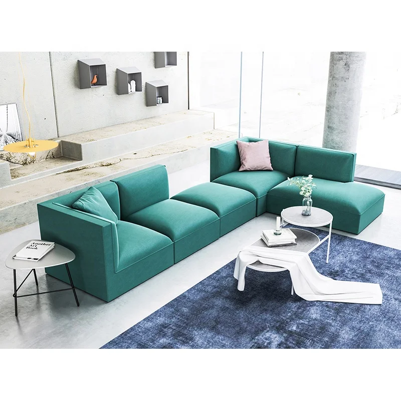(SP-KS115) Пользовательский высококачественный секционный диван для гостиницы, кашемировый угловой диван для гостиной