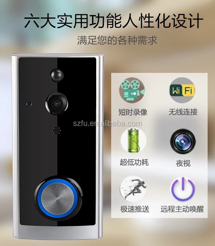  Лидер продаж Amazon 2021 видеодомофон с Wi-Fi умная камера безопасности дверной звонок беспроводной колокольчиком