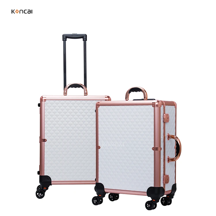 FAMA factory Big Diamond Vanity Box with lights makeup train case with mirror