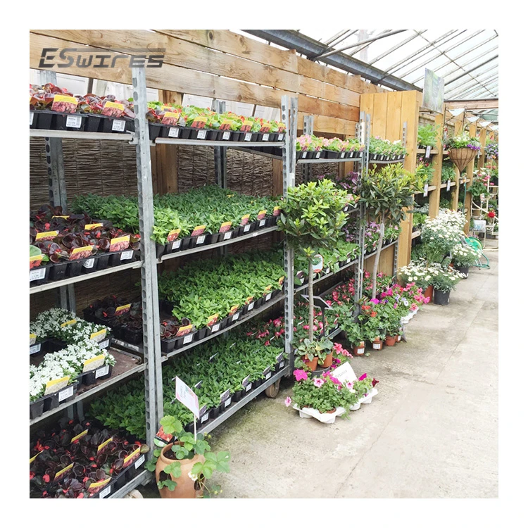 Greenhouse galvanized danish flower storage transport nursery container for plants