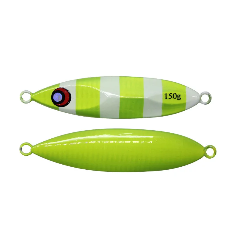 40g to 350g Fishing Metal Jigging Lure Luminous Sea Fishing Bait Glow Lure Deep Sea Boating Popping