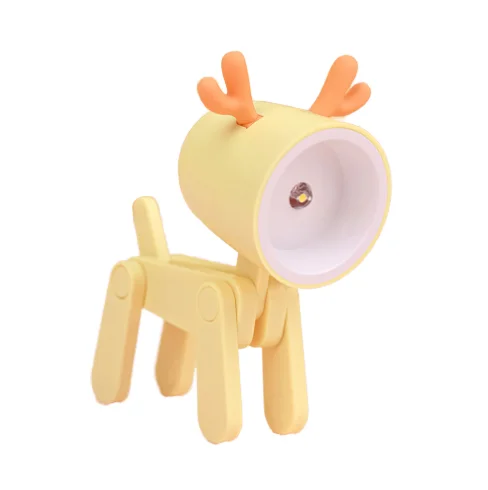 Creative Mini LED Desk Lamp Folding Dog Shape DIY Small Table Lamps Modern Plastic Night Light for Baby Modern Mining Cute Lamp