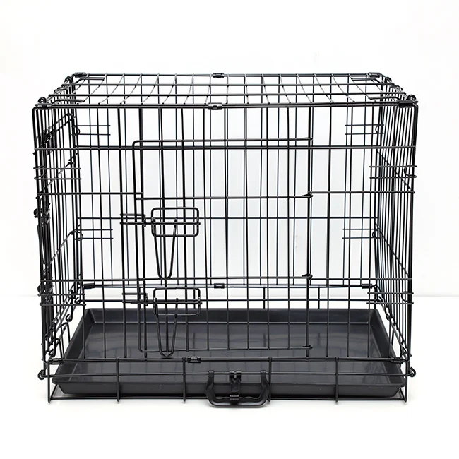 Hot stainless steel pet carrier with tray leak-proof dog box convenient outdoor dog box kennel Pet Cage