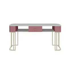 Hot sale Manicure Desk Client Table For Nail Beauty Salon Furniture Manicure Table and chairs sets and Trolley