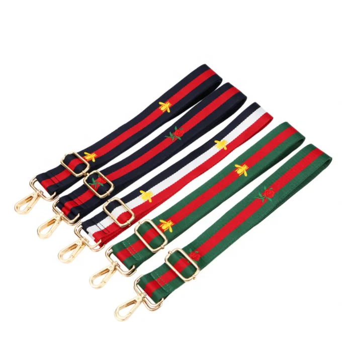 ZONESIN 2019 Women Crossbody Shoulder Belt Embroidered Bee Bag Strap