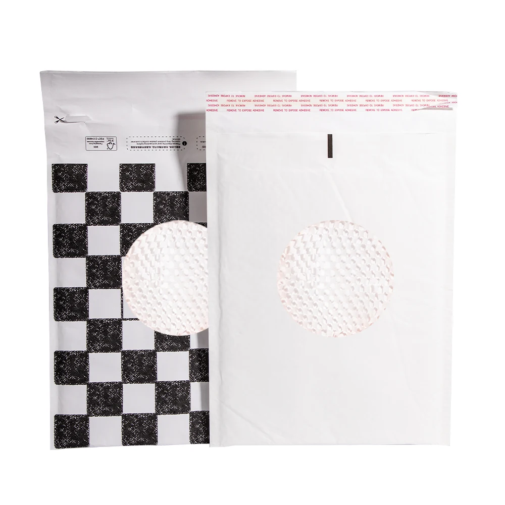 Wholesale Custom Recycled Cushion Padded Protected Paper Envelope Shipping Honeycomb Kraft Paper Bag Kraft Paper Mailer Honeycomb
