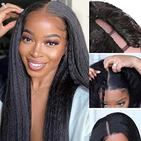 Wholesale Upart Human Hair Wigs,100 Human Hair Wig Raw Burmese Curly Hair Wigs,180% Density U Part Wigs For Black Women