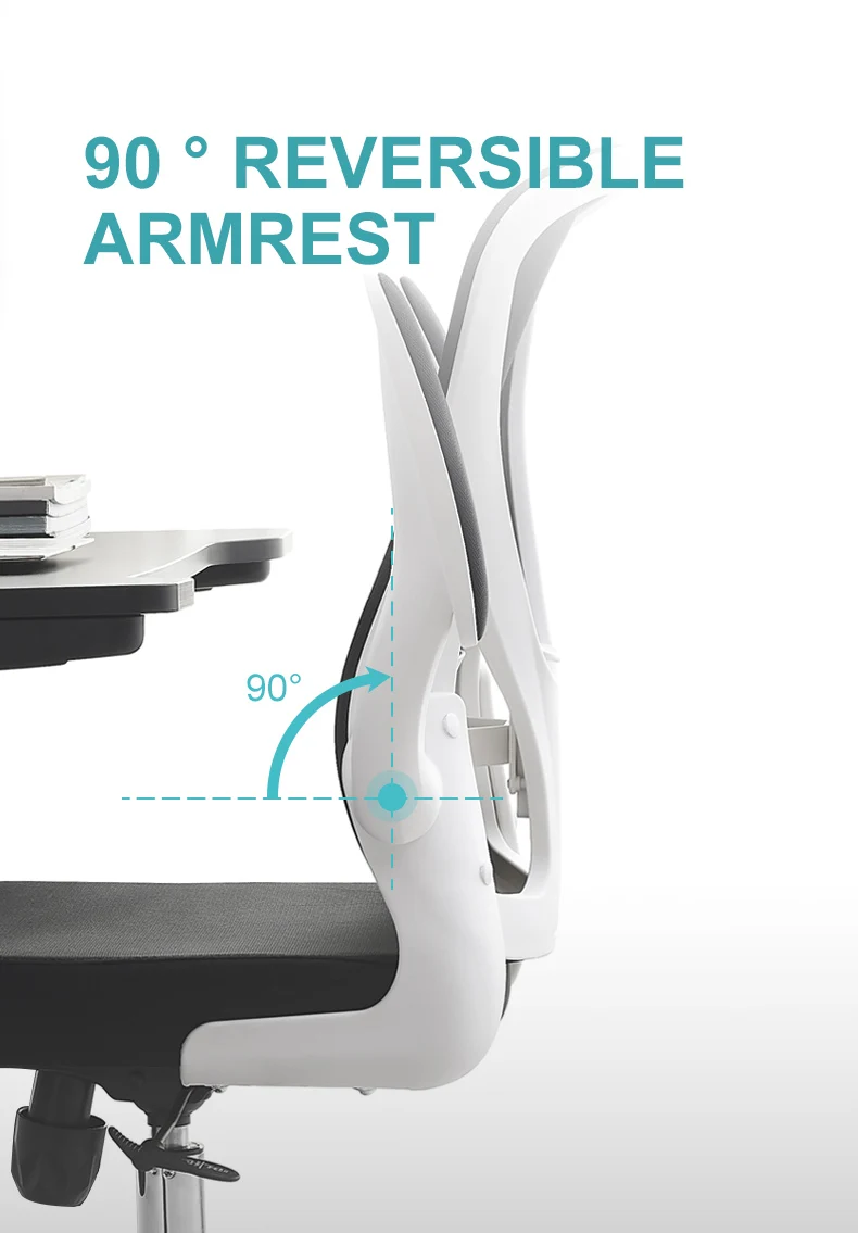 Open Workstation Adjust High Back Ergonomic Office Chair And Table Office Mesh Chair With Headrest