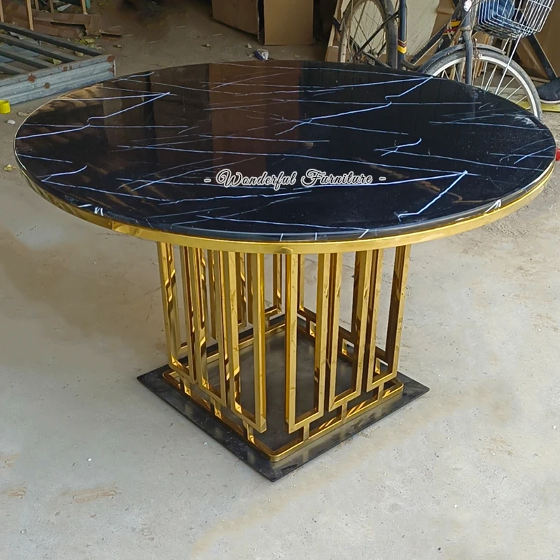 High End New Design Indoor Table Marble Top 120 Round Table Special Coffee Shop Tables