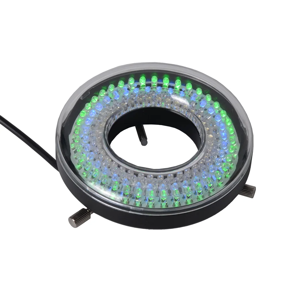 Adjustable 148 LED Ring Lights 4 Color 4 Ring Illuminator Lamp for Industrial Microscope Digital Camera Magnifier with AC Power