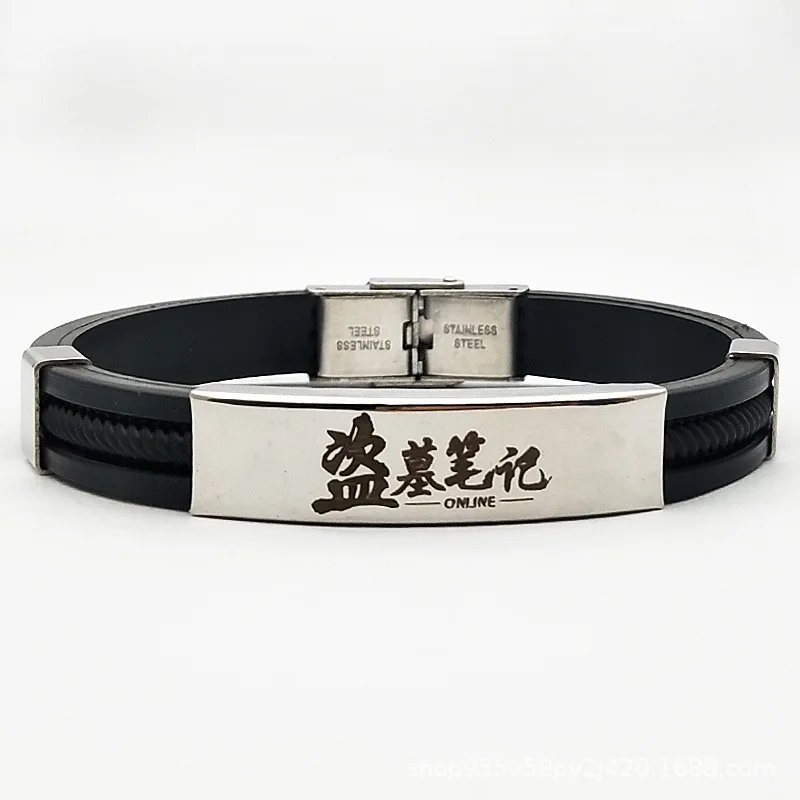 40 Designs Anime Sword Art Online Silicone Bracelet Luffy Nami Character Bangle Tokyo Ghoul Stainless Steel Adjustable Bracelet