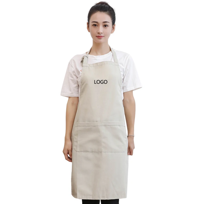 Kitchen Apron For Cleaning Multi Function Home Chef Baking Clothes with Pockets Adult Kitchen cleaning Apron Custom Logo
