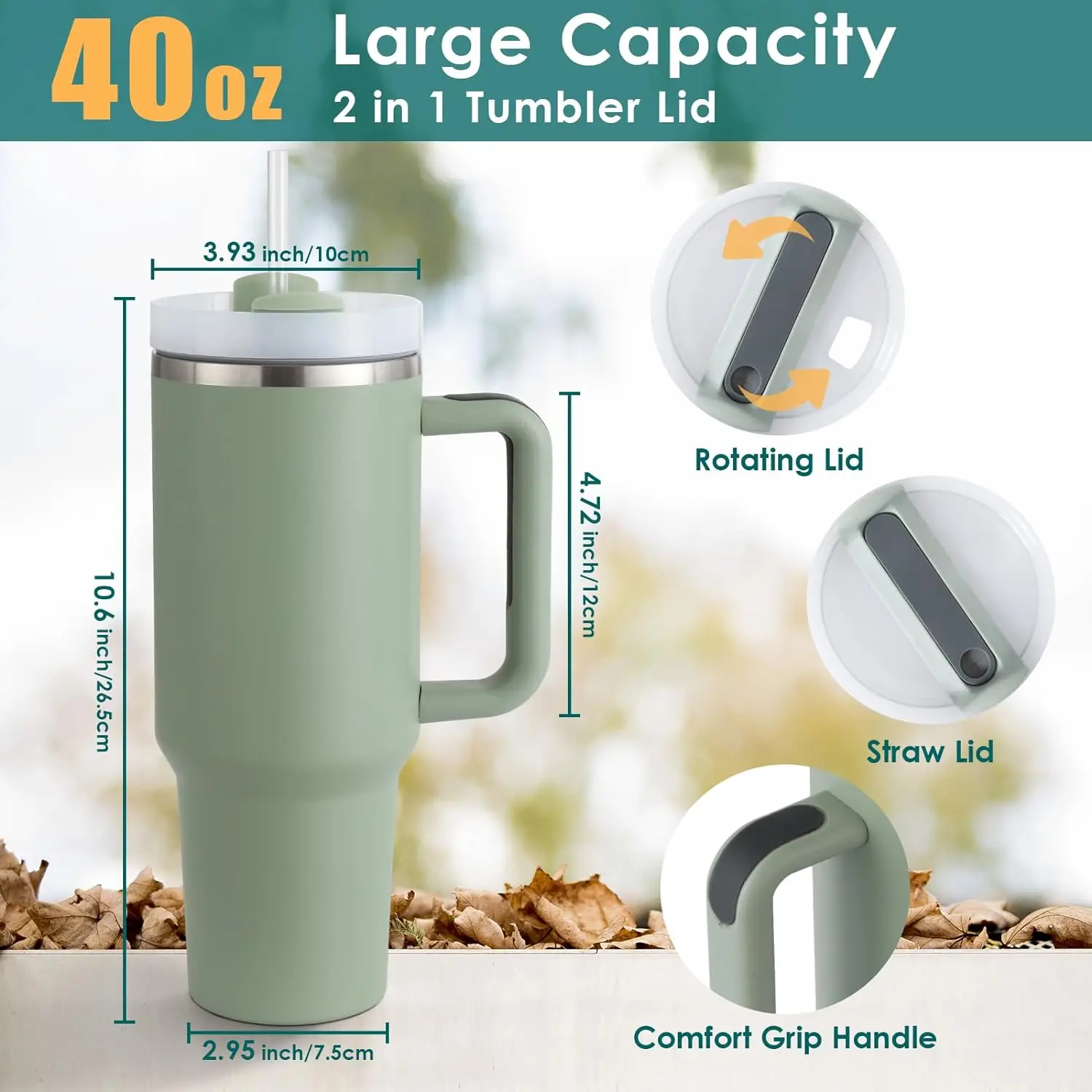 Modern  insulated coffee cup to keep warm or cold car bottle stainless steel thermos mug cup with lid and straw