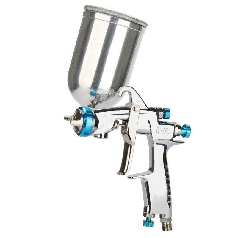 W101 Spray Gun HVLP Paint Spray Gun 1.0mm 1.3mm 1.5mm 1.8mm Nozzle 400cc Metal Pot Air Spray Gun Car Paint Tool