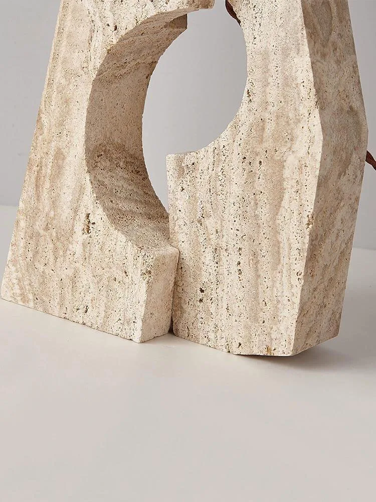 T4585 Travertine E27 lamp base art table designer desk lamp original design factory outlet.